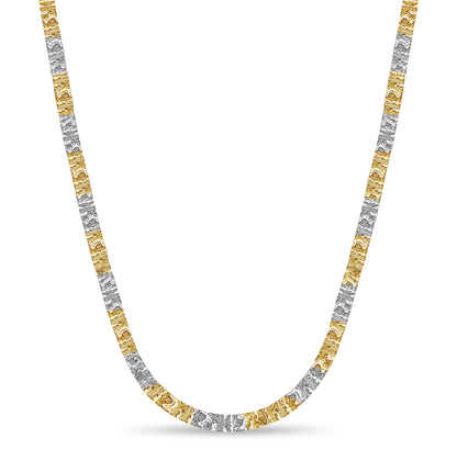 Handmade Solid Gold Nugget Necklace , 6mm