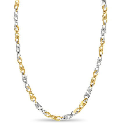 Handmade Solid Gold Anchor Mariner Necklace , 7mm