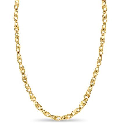 Handmade Solid Gold Anchor Mariner Necklace , 7mm