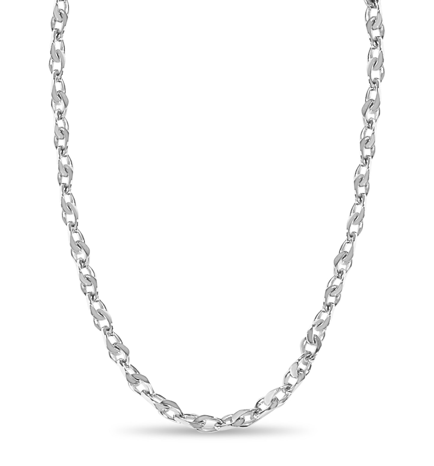 Handmade Solid Gold Anchor Mariner Necklace , 7mm