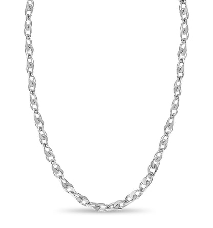 Handmade Solid Gold Anchor Mariner Necklace , 7mm