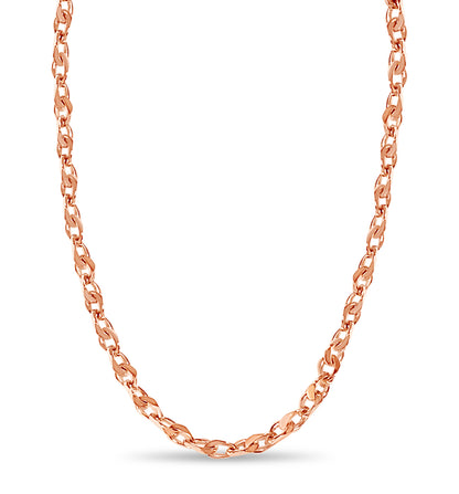 Handmade Solid Gold Anchor Mariner Necklace , 7mm