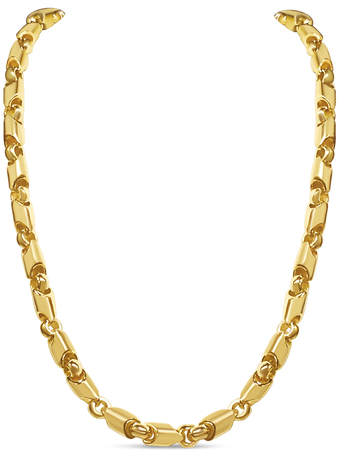 Handmade Solid Gold Fancy Tube Necklace , 8mm
