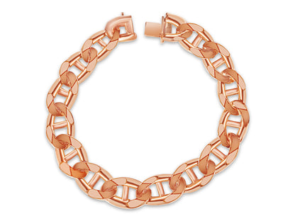 Handmade Solid Gold Mariner Bracelet , 15mm