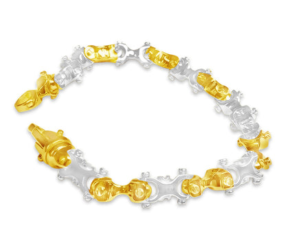 Handmade Solid Gold Equestrian Bracelet , 9mm