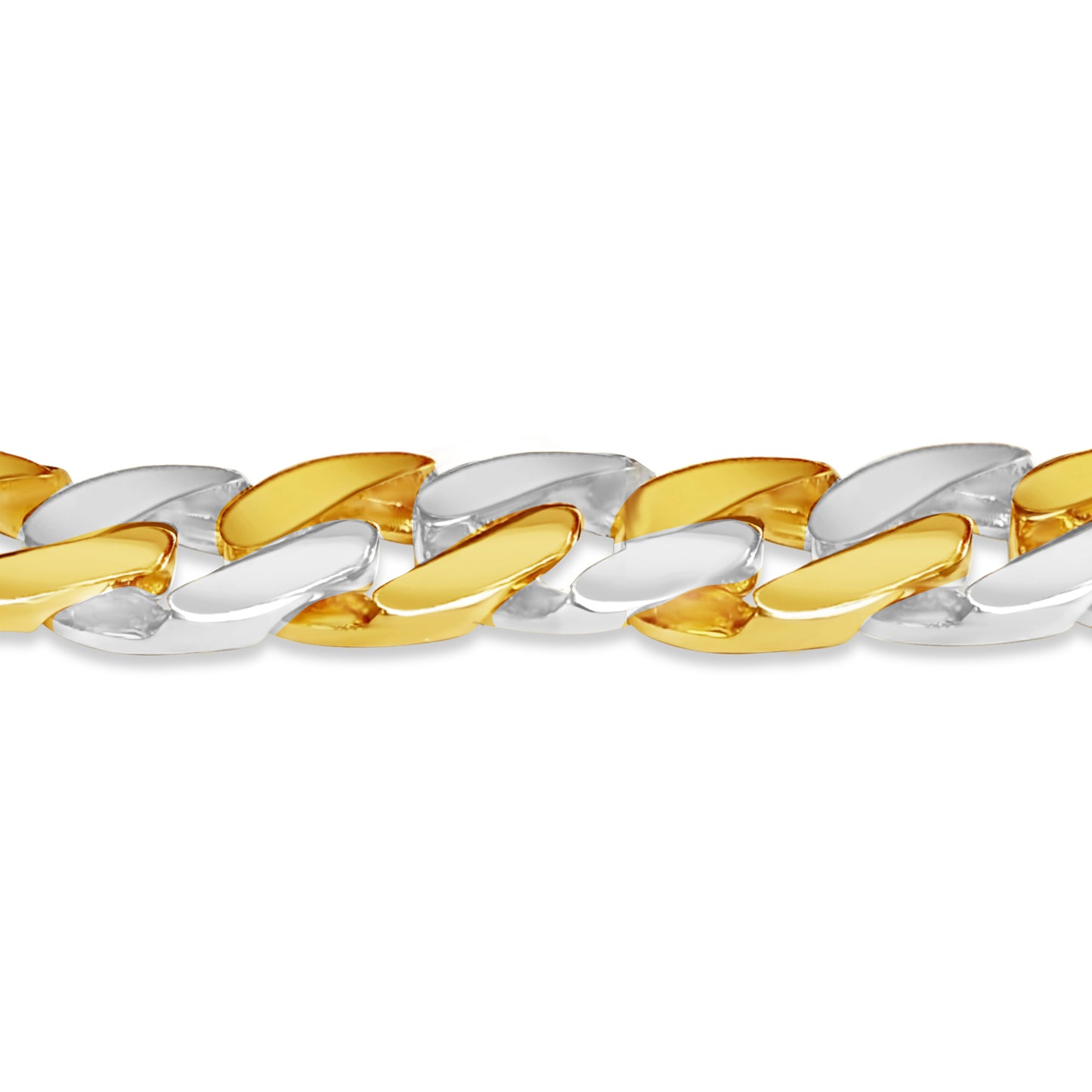 Handmade Solid Gold Curb Bracelet , 16mm