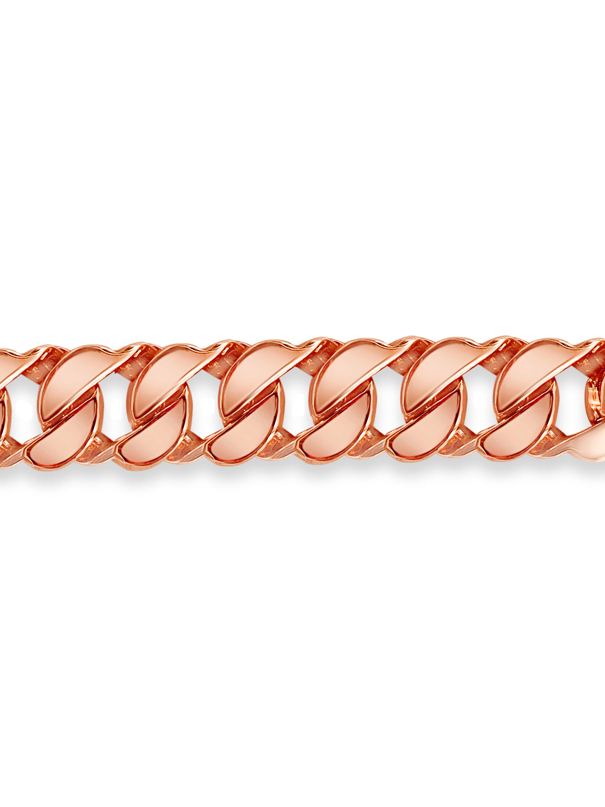 Handmade Solid Gold Curb Bracelet , 20mm