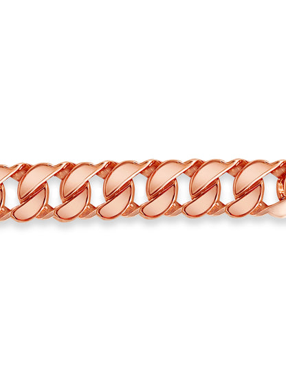 Handmade Solid Gold Curb Bracelet , 20mm