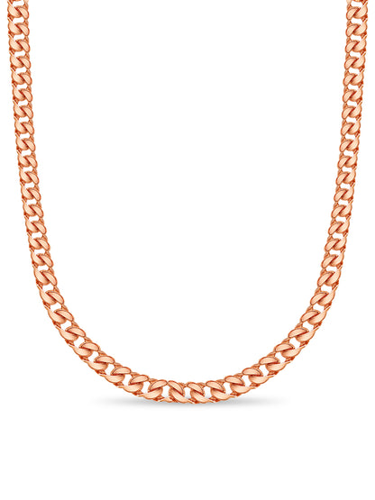 Handmade Solid Gold Curb Necklace , 20mm
