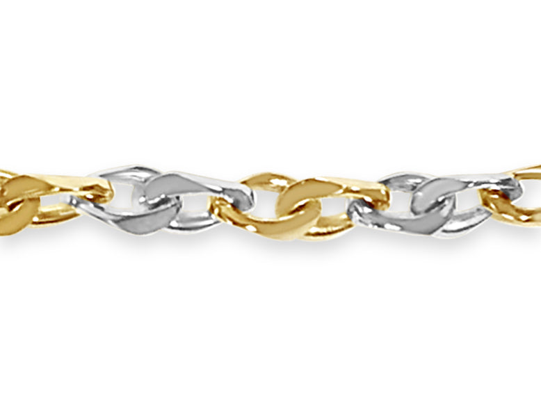 Handmade Solid Gold Anchor Mariner Bracelet , 7mm