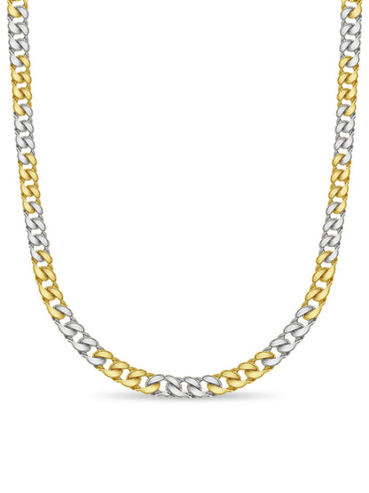 Handmade Solid Gold Curb Necklace , 20mm