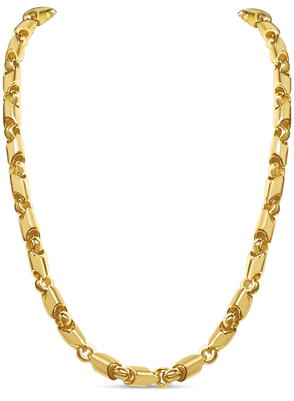 Handmade Solid Gold Fancy Tube Necklace , 8mm