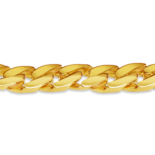 Handmade Solid Gold Curb Necklace , 16mm