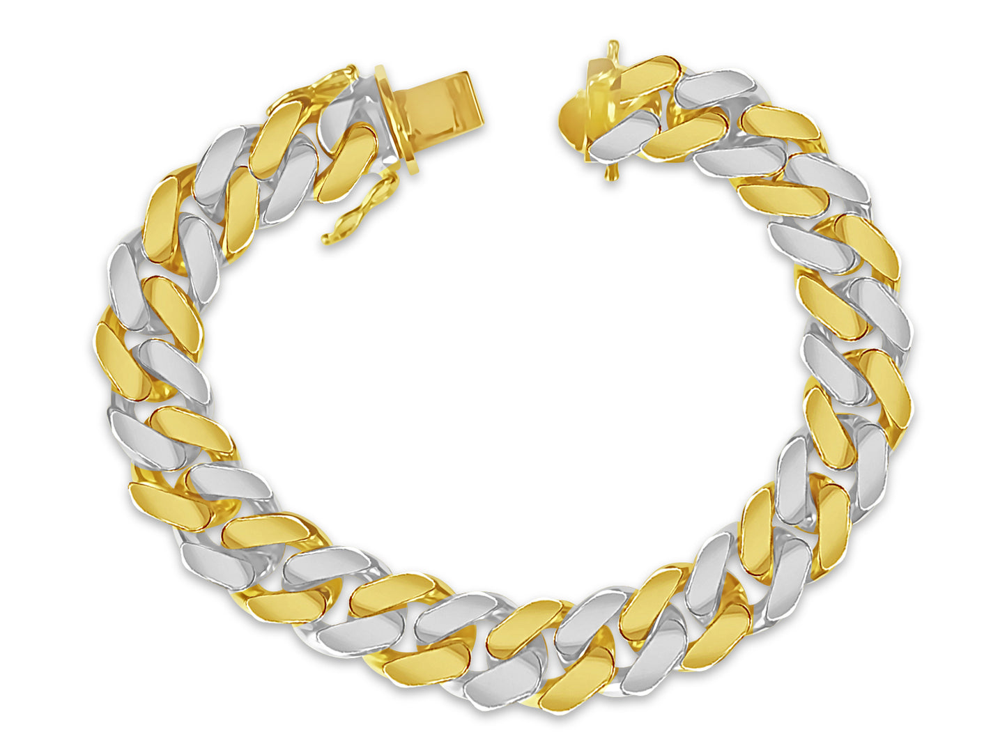 Handmade Solid Gold Miami Cuban Bracelet , 12mm