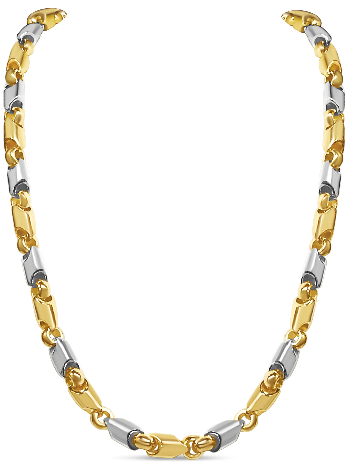 Handmade Solid Gold Fancy Tube Necklace , 8mm