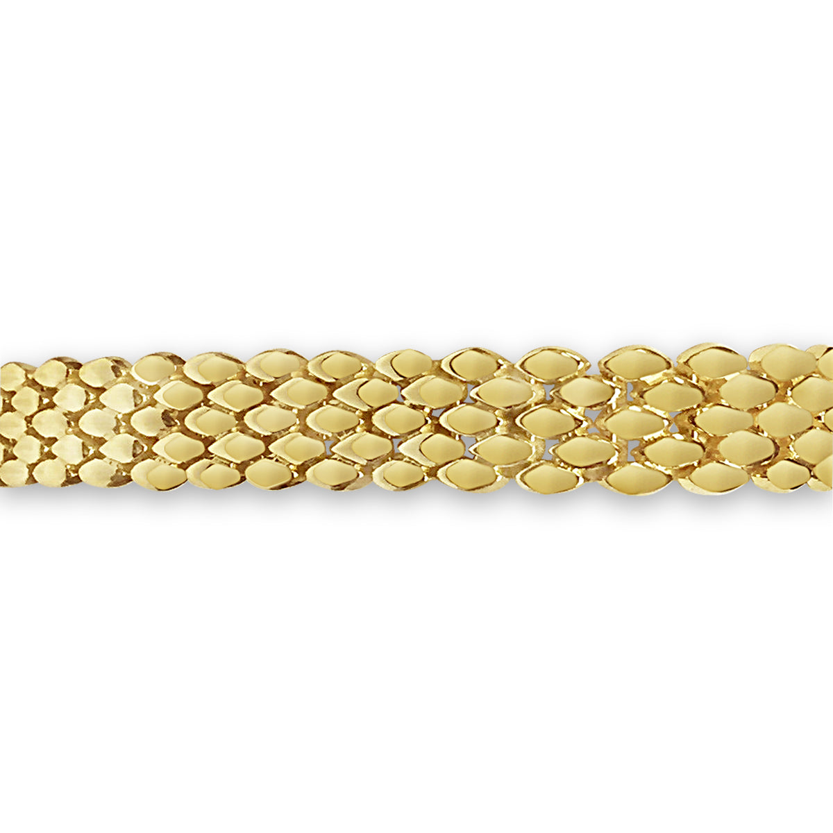 Handmade Solid Gold Panther Bracelet , 12mm