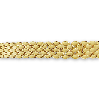 Handmade Solid Gold Panther Bracelet , 12mm