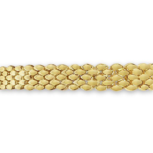 Handmade Solid Gold Panther Bracelet , 12mm