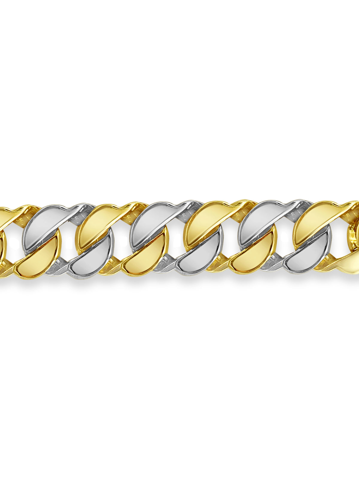 Handmade Solid Gold Curb Bracelet , 20mm