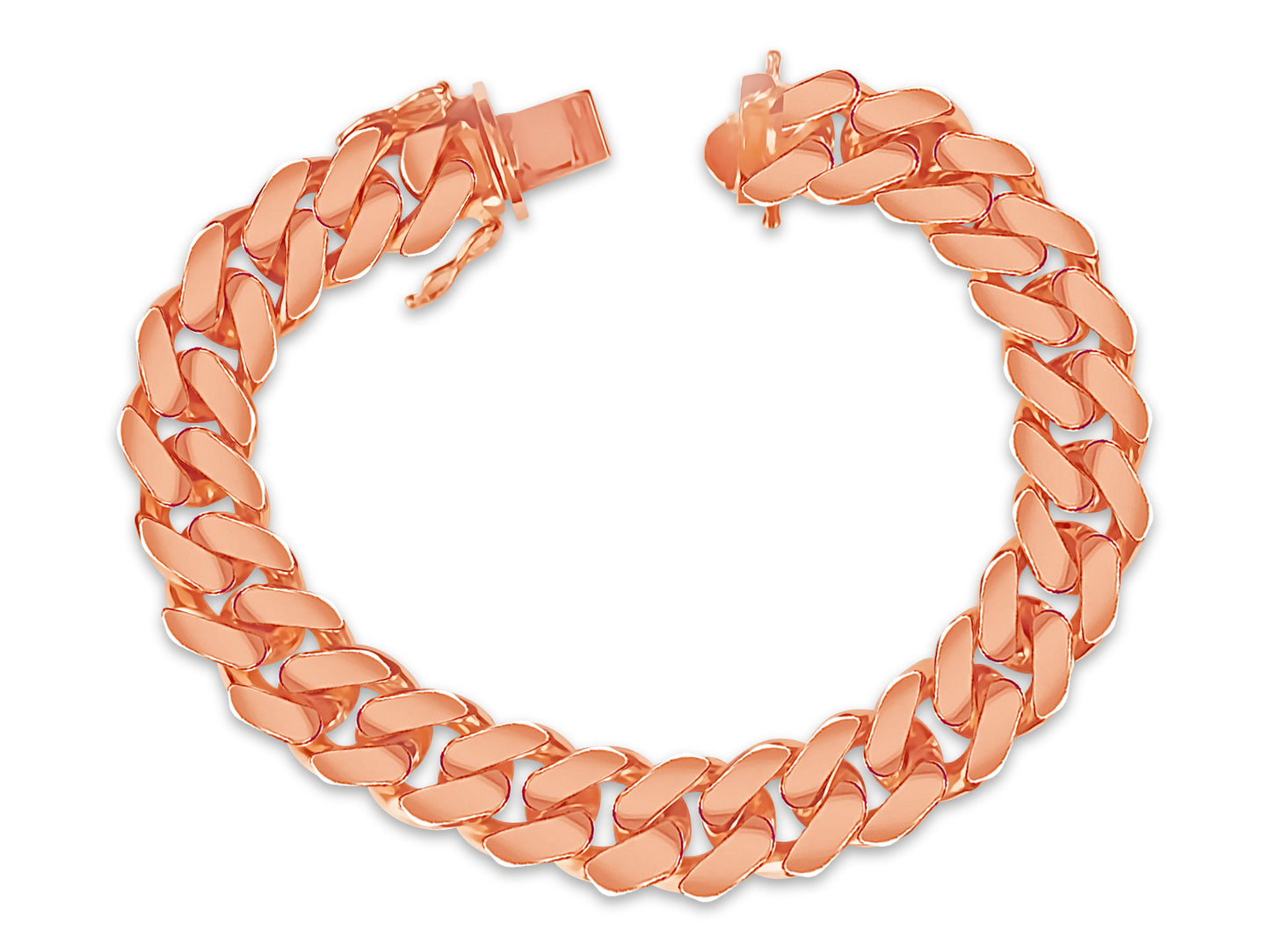 Handmade Solid Gold Miami Cuban Bracelet , 12mm