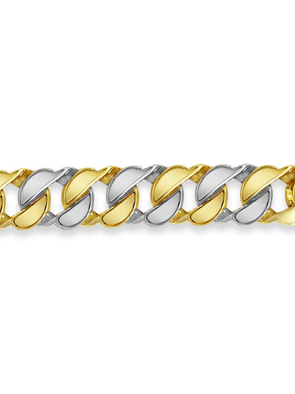 Handmade Solid Gold Curb Bracelet , 20mm