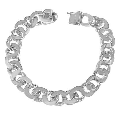Handmade Solid Gold Flat Bracelet , 12mm