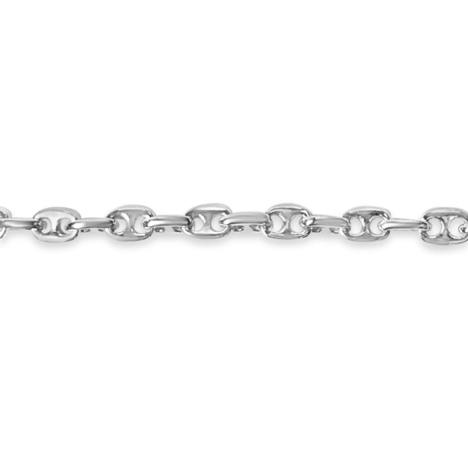 Handmade Solid Gold Anchor Mariner Necklace , 8mm