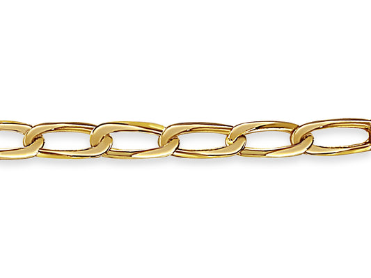 Handmade Solid Gold Flat Bracelet , 9mm