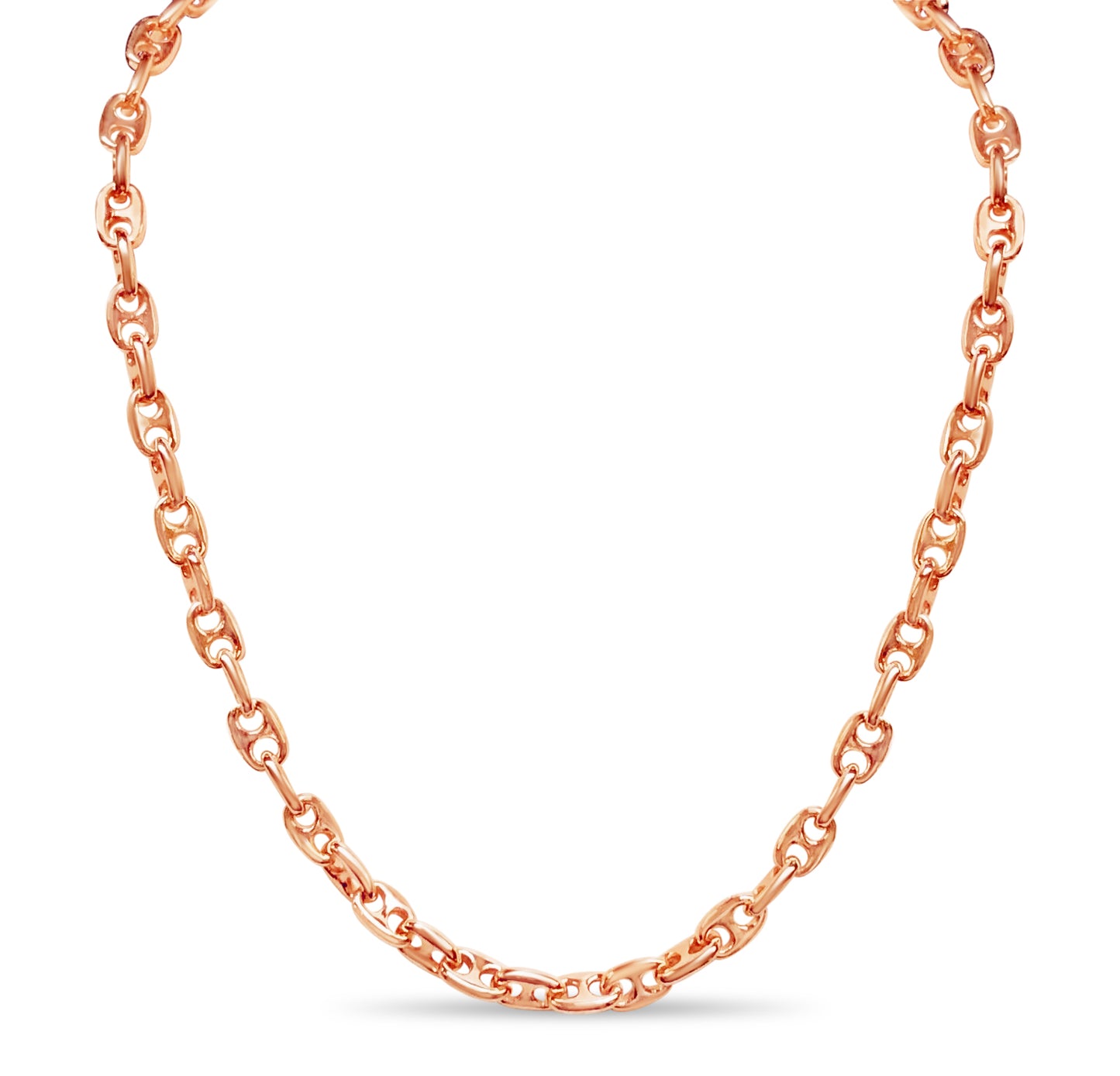 Handmade Solid Gold Anchor Mariner Necklace , 8mm