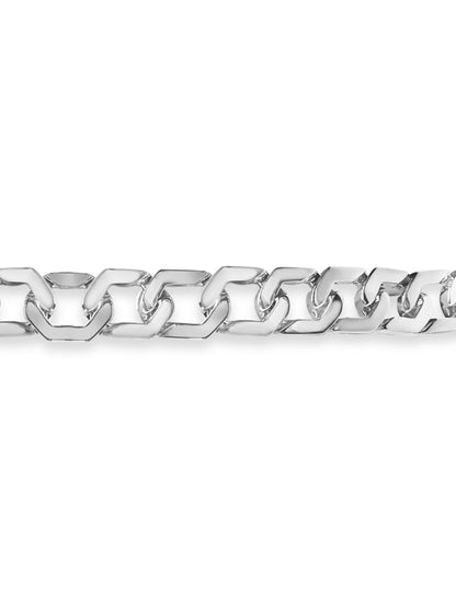 Handmade Solid Gold Curb Bracelet , 11mm