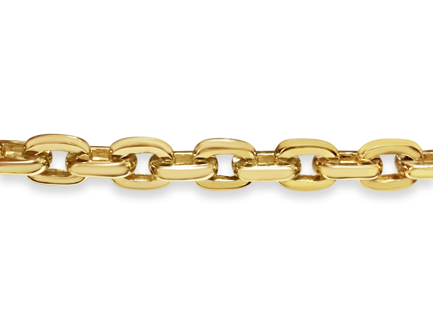 Handmade Solid Gold Fancy Rolo Necklace , 8mm