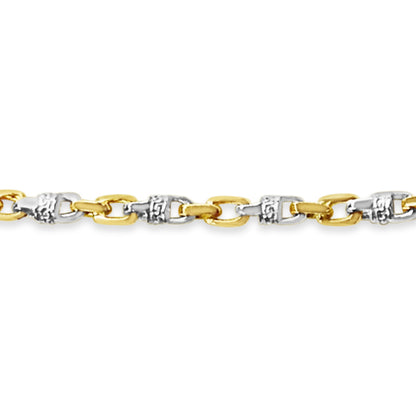Handmade Solid Gold Fancy Greek Necklace , 6mm