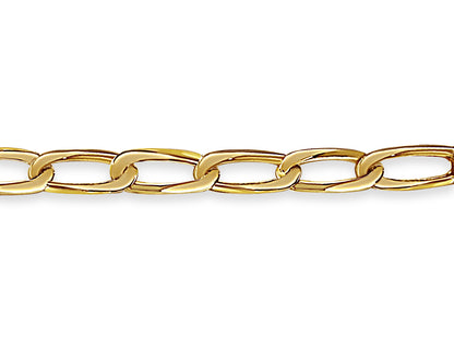 Handmade Solid Gold Flat Necklace , 9mm