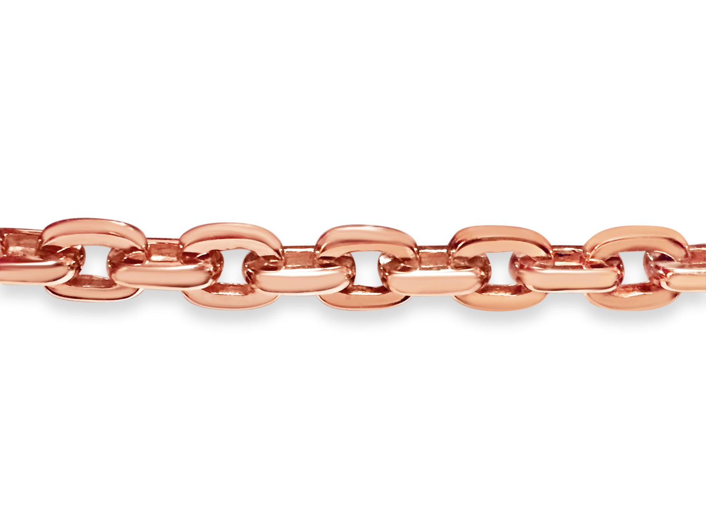 Handmade Solid Gold Fancy Rolo Necklace , 8mm