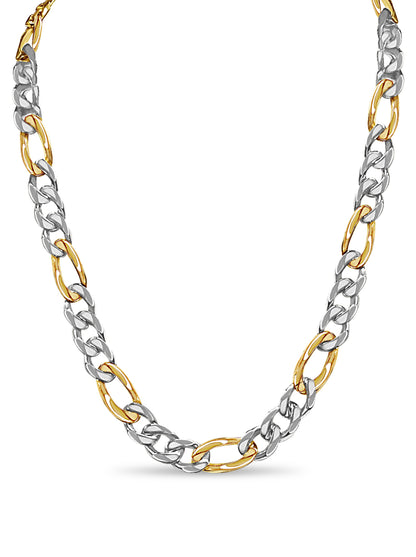 Handmade Solid Gold Figaro Necklace , 15mm