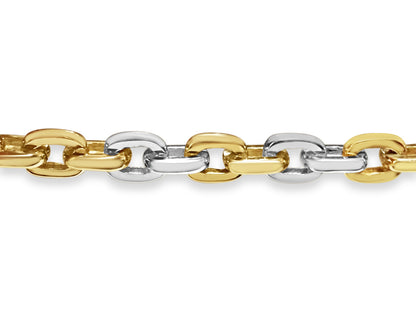 Handmade Solid Gold Fancy Rolo Bracelet , 8mm