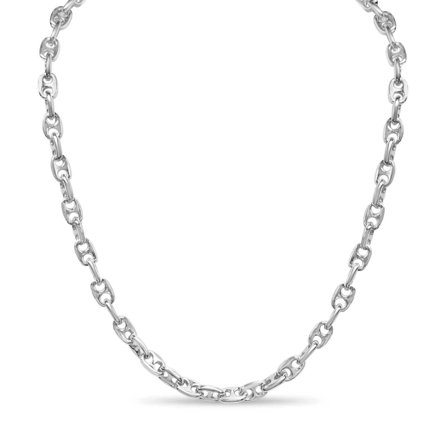 Handmade Solid Gold Anchor Mariner Necklace , 8mm