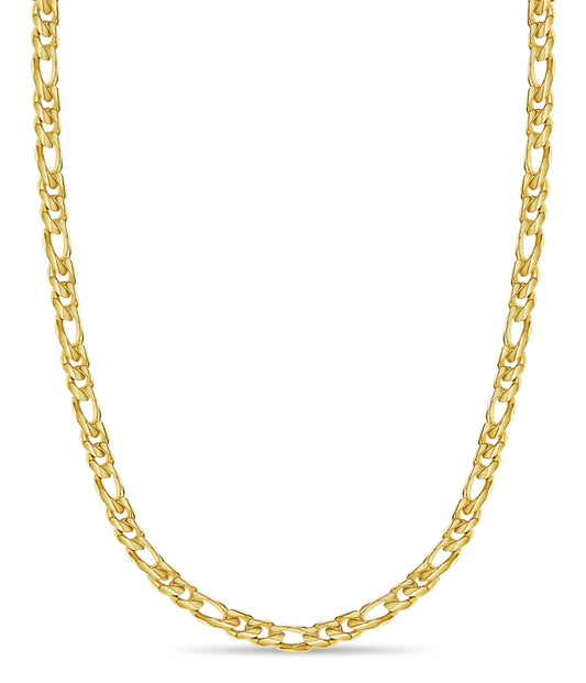 Handmade Solid Gold Figaro Necklace , 18mm