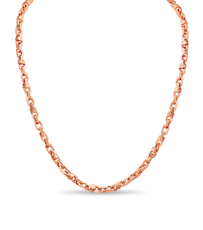 Handmade Solid Gold Fancy Greek Necklace , 6mm