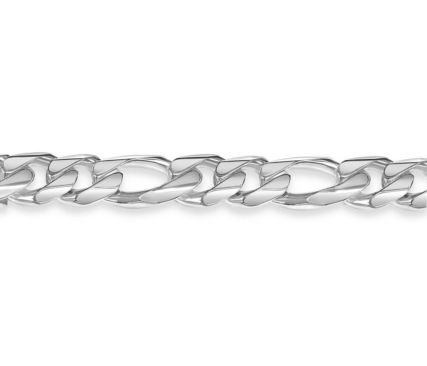 Handmade Solid Gold Figaro Bracelet , 18mm