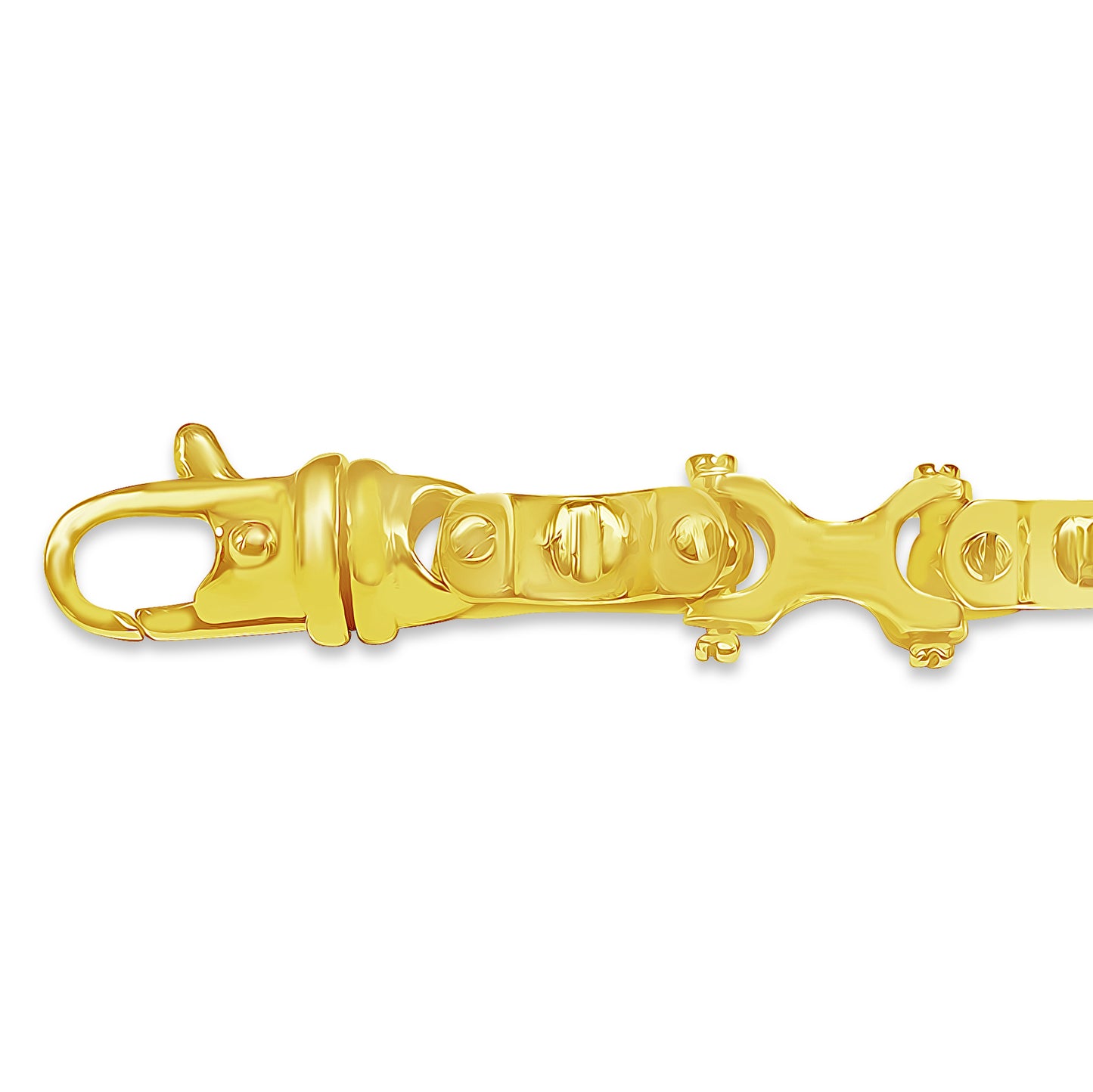Handmade Solid Gold Equestrian Bracelet , 9mm