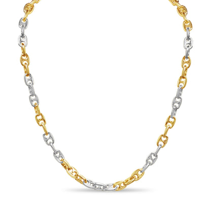 Handmade Solid Gold Anchor Mariner Necklace , 8mm