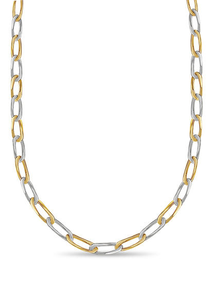 Handmade Solid Gold Flat Necklace , 9mm