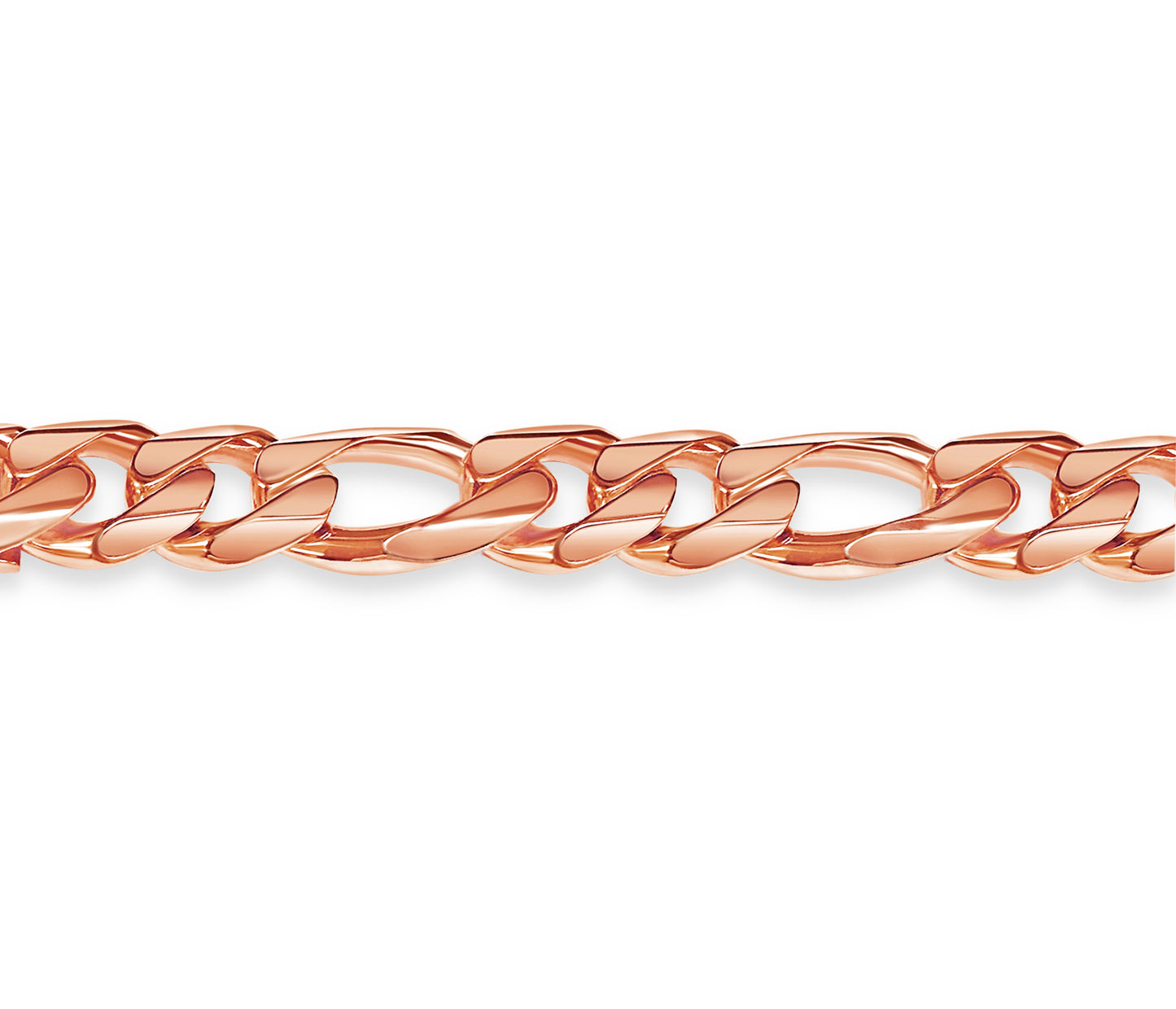 Handmade Solid Gold Figaro Bracelet , 18mm