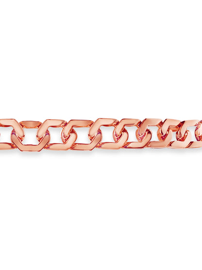 Handmade Solid Gold Curb Bracelet , 11mm
