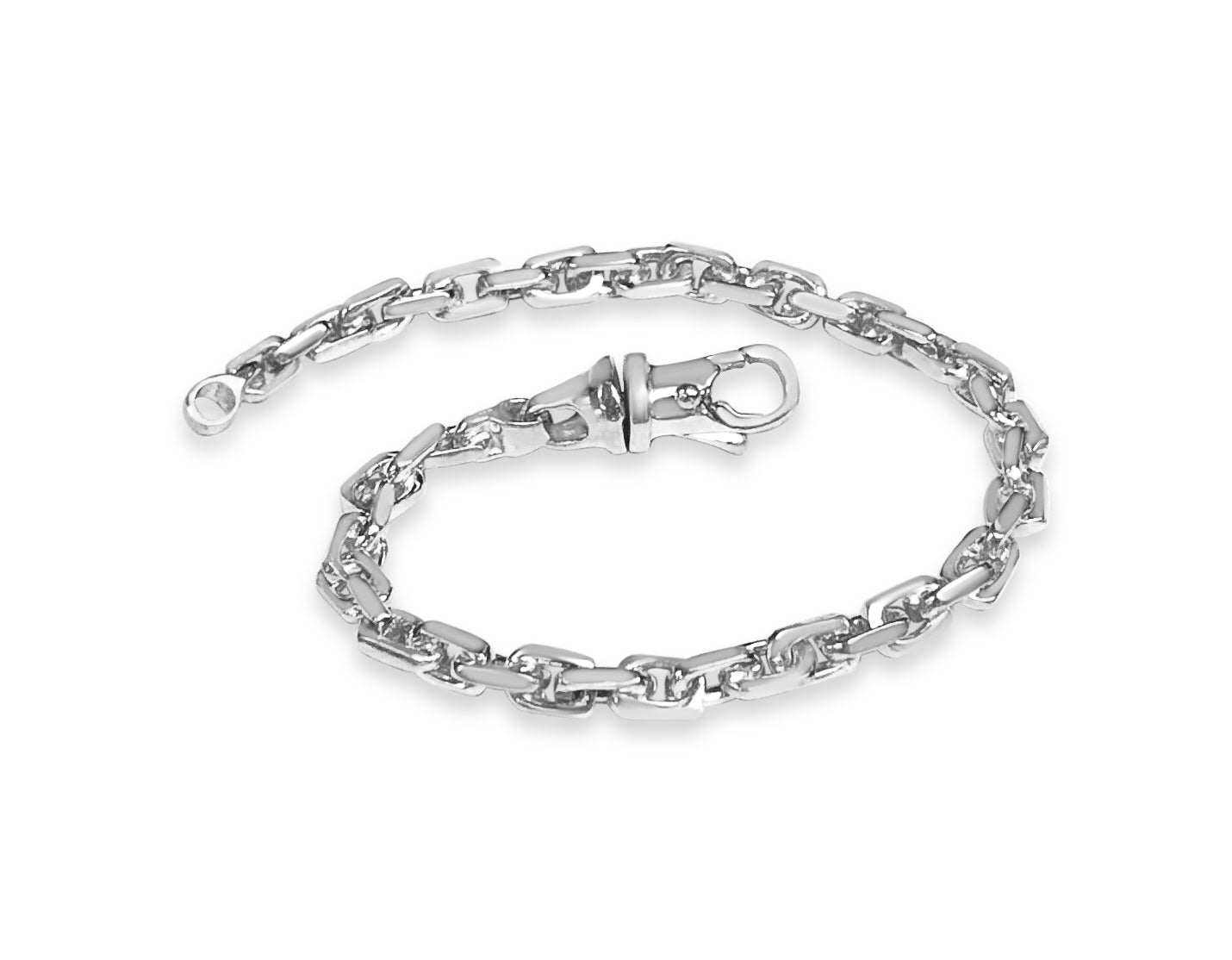Handmade Solid Gold Fancy Rolo Bracelet , 5mm