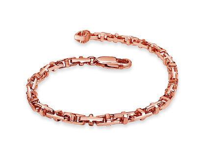 Handmade Solid Gold Anchor Mariner Bracelet , 3mm