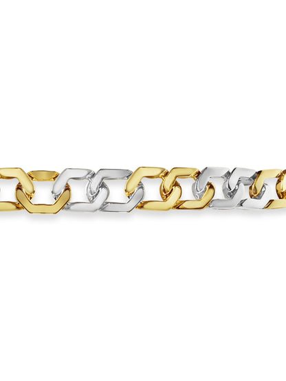 Handmade Solid Gold Curb Bracelet , 11mm