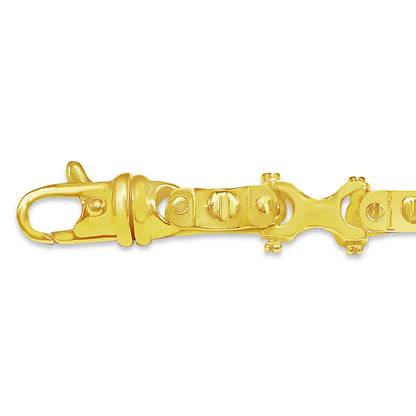 Handmade Solid Gold Equestrian Necklace , 9mm