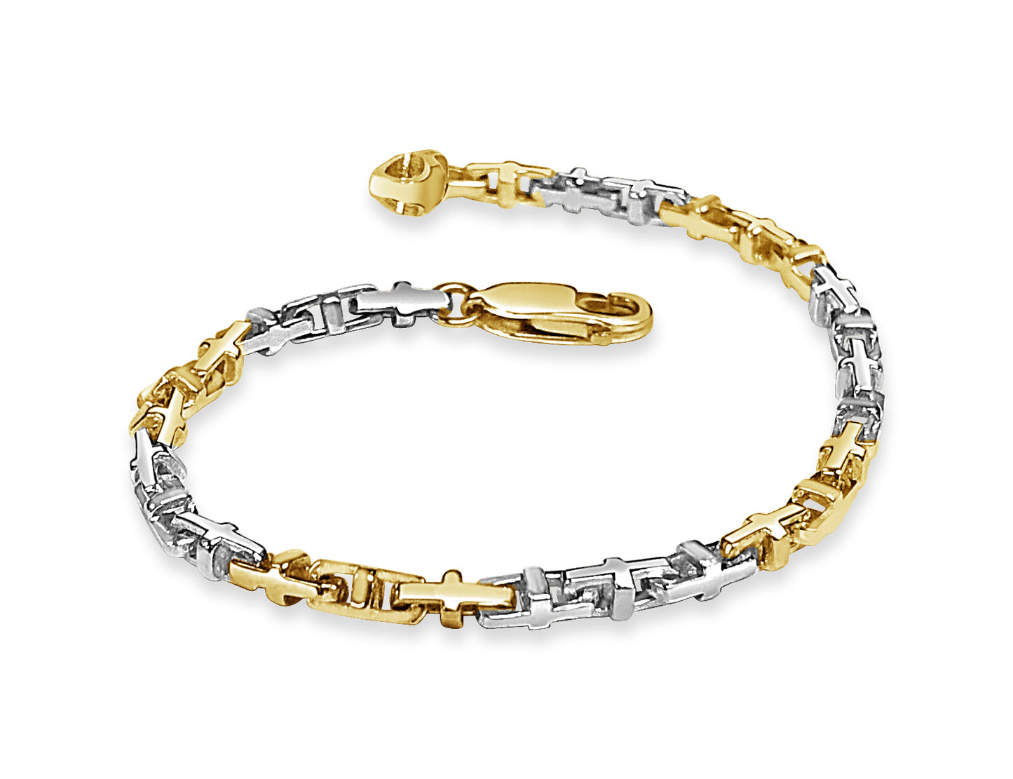 Handmade Solid Gold Anchor Mariner Bracelet , 3mm